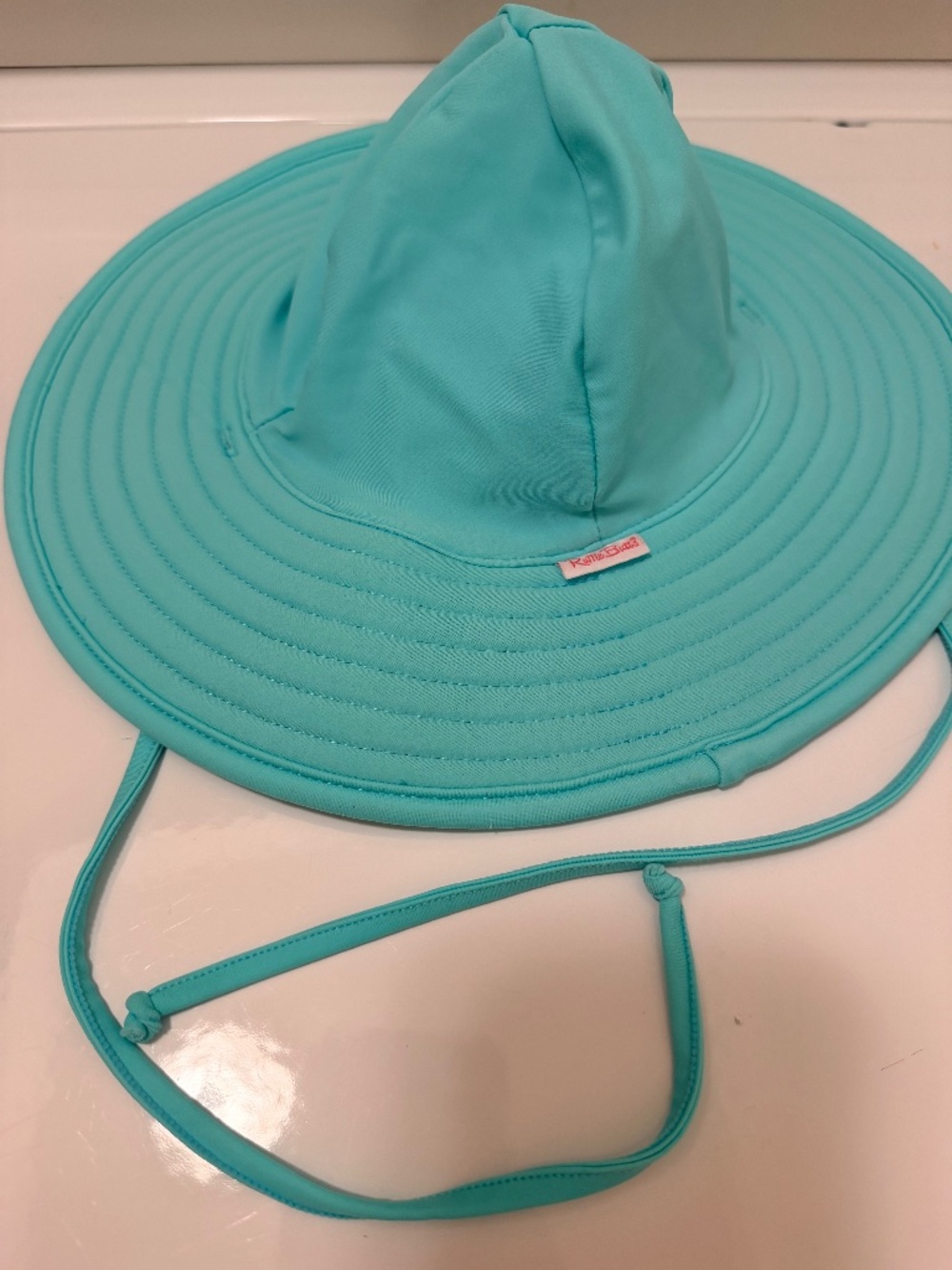 Ruffle Butts Swim Hat in Bright Aqua